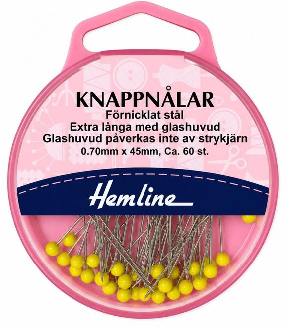 Huvudbild Knappnålar med glashuvud 60 st